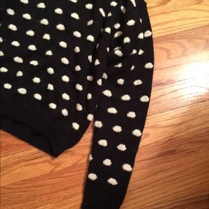 Forever21 polka dot crop sweater